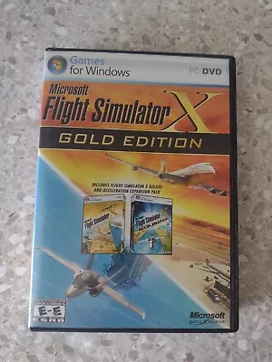 Microsoft Flight Simulator X: Gold Edition PC: Windows 2008 3 Disks And Manual • $19.99