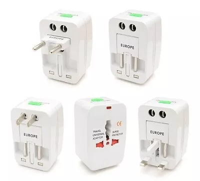 Multi-functional Travel Adapter Universal International Plug Charger UK/EU/US/AU • £7.49