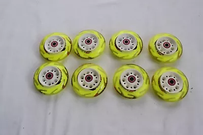 Labeda Genesis 76mm Hockey Wheels 76mm Yellow Clear X Soft Set 8 New • $49.95