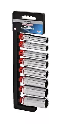 CHANNELLOCK Deep Socket Set 8 Pc 1/2 Drive SAE Chrome TWN 346829 • $49.98