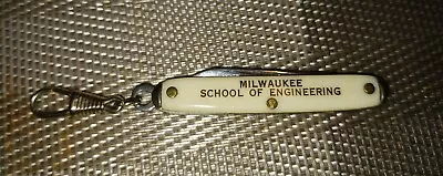 Wisconsin Milwaukee School Of Engineering Single Blade Pocket Knife Usa Rare • $39.95