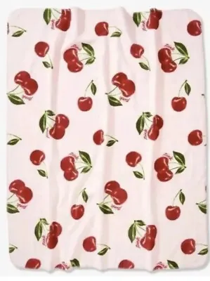 PINK Victorias Secret Lmtd Edition Cherries Graphic Plush Sherpa Throw Blanket • $23.99