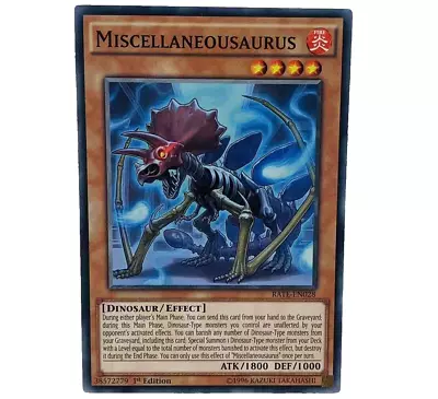 YUGIOH Miscellaneousaurus RATE-EN028 Common Card 1st Edition NM-MINT • £0.99