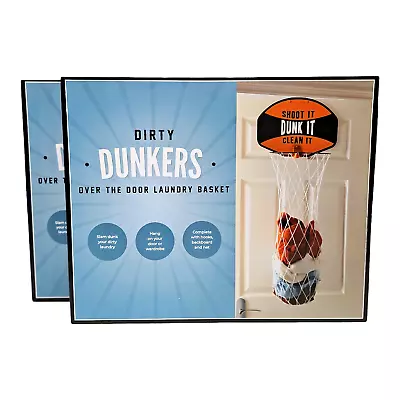 Dirty Dunkers Over The Door Laundry Basket For Kids Teens - 2 Pack - Box Damage • $24.29