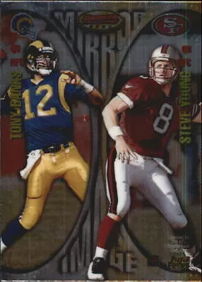 1997 Bowman's Best Mirror Images Rams Football Card #MI2 Young/Bank/Marino/Bled. • $6.25