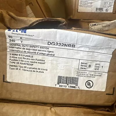 Eaton DG222NRB 60A Safety Switch New Damaged Box • $55