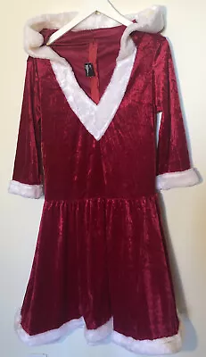 Mrs Claus Dress Santa Costume Faux Fur Red Velvet XL Large Leg Avenue • $27