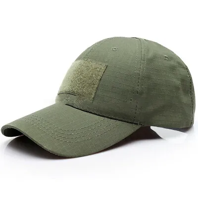 Mens Tactical Army Camo Baseball Skip Cap - Plain & Camouflage Military Hat • £7.99