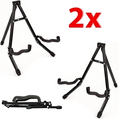 £6.85 • Buy Guitar Stand Folding Metal Music Electric Acoustic Free Standing Frame Stand