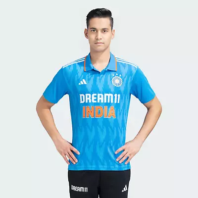 Official Adidas Indian Cricket Team ODI Jersey Shirt Fan T20 World Cup 2024/2023 • £19.99