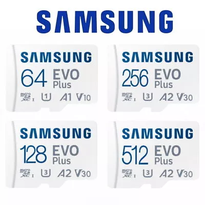 SamSung Evo Plus 32G 64G 128G 256G 512G MicroSD Memory Files Transfer Faster • $23.99