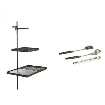 Adventure Kings Campfire Cooking Grill BBQ Combo Strong Steel + BBQ Tool Set • $75.95