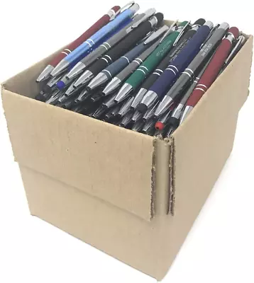 5 Lb. Box Of Misprint Metal Retractable Ball Point Pens – Bulk Misprinted Pens • $61.99