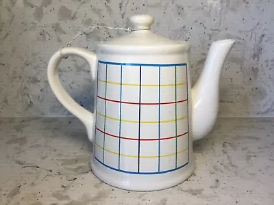 MT. CLEMENS POTTERY  MARDI GRAS  32 Oz TEA POT/ COFFEE POT 6 1/2 X7 3/4  • $14.95