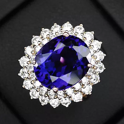 Striking Rich Purple Spinel 6.90Ct 925 Sterling Silver Handmade Rings Size 6.5 • $27.99