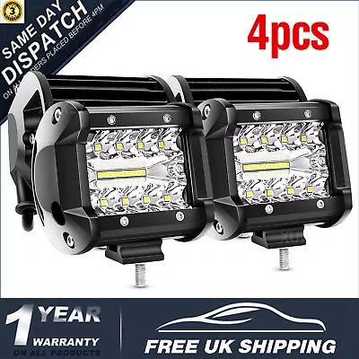 Off-Road Car Truck SUV UTV 12V LED Work Light Bar Flood Spot Lights Driving Lamp • £22.99