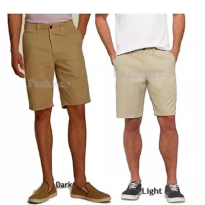 Choice Of Color Mens Merona Light Or Dark Khaki Chino Shorts NWOT  51L10 • $10.99