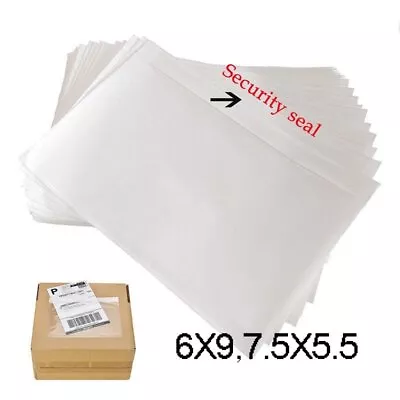 6 X 9  7.5 X 5.5 Clear Adhesive Top Loading Packing List Label Invoice Envelope • $10.99