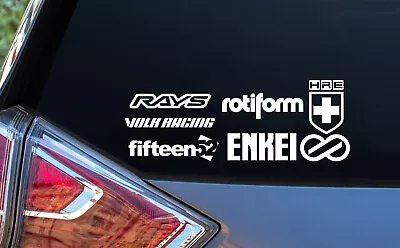 Rays Volk Racing Fifteen52 Racing Rotiform Enkei HRE Vinyl Sticker Decals • $5