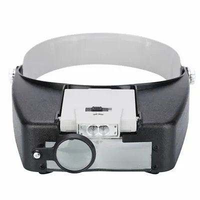 £30.35 • Buy Head Magnifier Headband LED Power Light Visor Glasses For Jewelry Making 