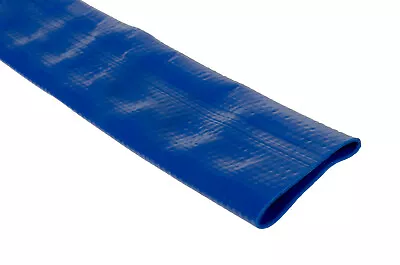 Blue PVC Layflat Water Delivery Hose 1  - 4  Discharge Pump Irrigation Lay Flat • £1.02