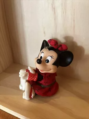 Vtg 1980's MINNIE MOUSE CLIP-ON Gripper Pencil Grabber Hugger Red Madonna Gloves • $19.99