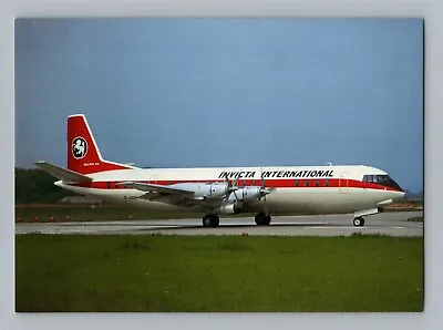 Aviation Airplane Postcard Invicta Airlines United Kingdom Vickers Vanguard P11 • $3.99
