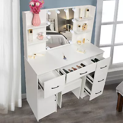 100CM Vanity Set W/ Lighted Mirror Makeup Dressing Table Dresser Desk With Stool • $179.01