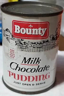 VTG BOUNTY Milk Chocolate PUDDING Tin Mini Can Dairy Farm Sealed Empty 1950's  • $15