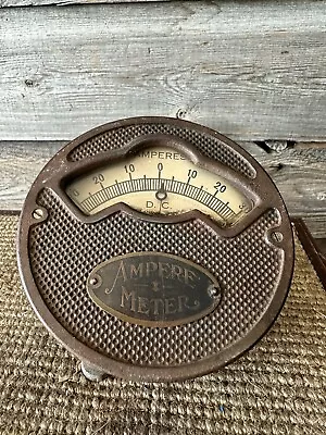 Vintage Gauge Ampere Steampunk DC Gauge 4.5 Inch • $72.70