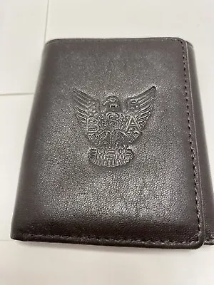 Vinatge Brown Leather British Small Arms Co. BSA Military Wallet Trifold EUC • $39