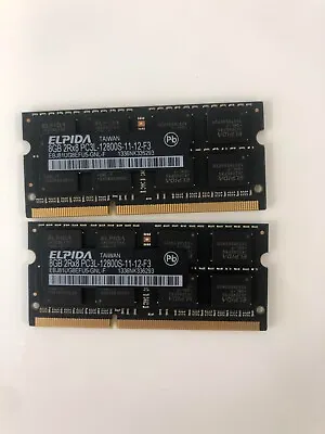 Elpida 16GB DDR3 1600mhz PC3L-12800S Memory 2x 8gb RAM Kit Apple 27” IMac 21.5” • £31.99