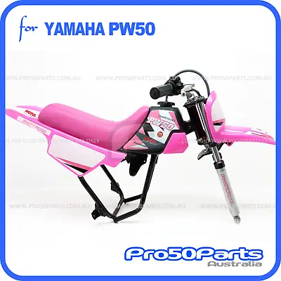 $154.99 • Buy Yamaha PW50 Peewee50 Hot Pink Plastics Fender Cover, Seat, Black Tank + Freebies