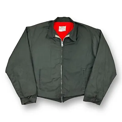 Vintage 60s Big Mac Men’s XL Faded Fleece Lined Work Mechanic Jacket Green USA • $99.99