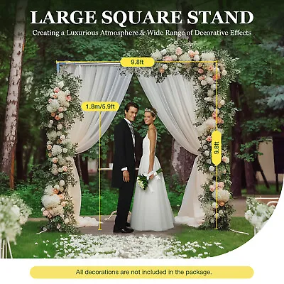 10ft X10ft Backdrop Stand Pipe Kit Heavy Duty Wedding Back Drop Adjustable Stand • $100.01