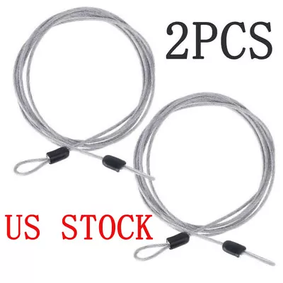 US 2 Lightweight Security Bike Luggage Lock Wire Steel Coated Double Loop Cable • $7.43