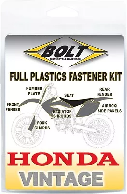 Full Plastic Fastener Kit Bolt HON-9297104 For 93-97 Honda CR125R 92-96 CR250R • $28.95