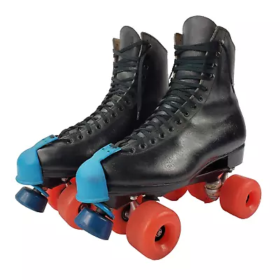 Vintage Riedell Roller Skates Mens Size 11 Kryptonics 70mm Wheels  Black Leather • $274.77