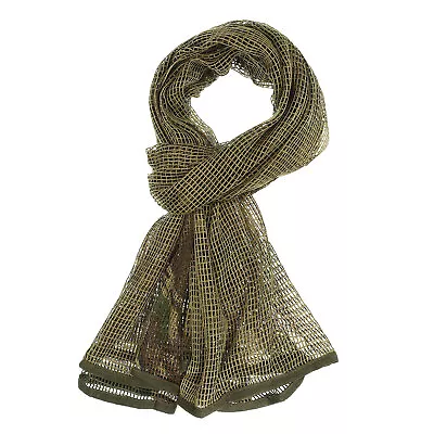 71 X35  Camouflage Veil Scarf Mesh Neck Scarves For Outdoor Camo • $16.08