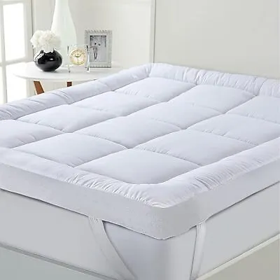 4  10 Cm Hotel Quality Mattress Topper Single Double King Super King • £24.47