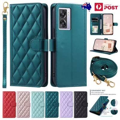 Fr OPPO A38 A58 A78 4G A79 A98 5G A57 A77 Case Luxury Leather Wallet Cover Strap • $12.59