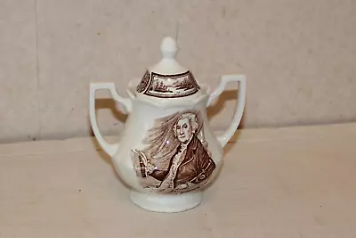 Vintage Meakin Brown Americana Ironstone Sugar Bowl • $16.99