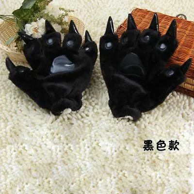 $13.98 • Buy Cat Bear Paw Gloves Claw Cute Animal Cosplay Soft Plush Lovely Cartoon Men Women