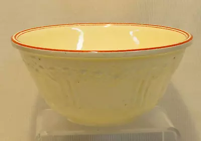 RARE Vintage Homer Laughlin Apple Tree Ivory Red Band 7  Mixing Bowl Orange Tree • $73.82