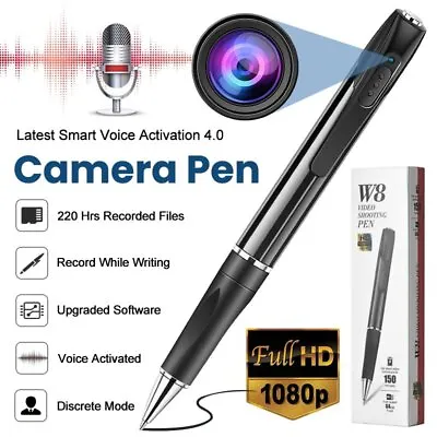 Portable HD 1080P Clip On Mini Hidden Spy Camera Pen Video Recorder Cam DV DVR • $44.64