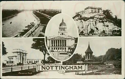 £5 • Buy Nottingham 5 Views River Trent Council House Castle Etc 1939 Real Photo REX +2