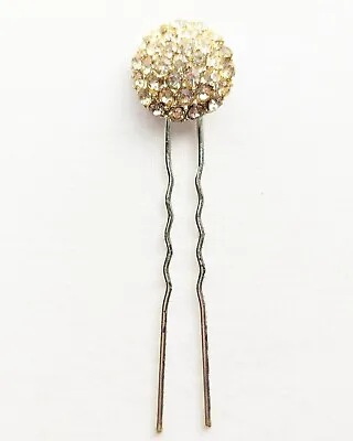 Vintage Pave Rhinestone Hair Bun Pin Pick Stick Retro Hair Accessories • $8