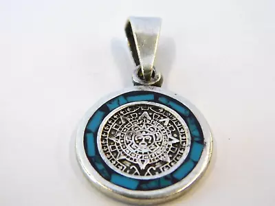 Vtg Mayan Maya Calender Sterling Silver Pendant • $9.99
