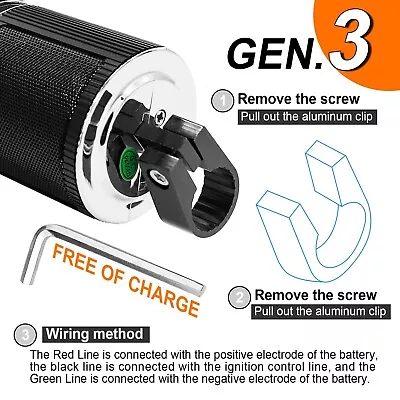 Waterproof Bluetooth Motorcycle ATV Stereo Speakers Soundbar 7/8-1.25 In. Han... • $78.97