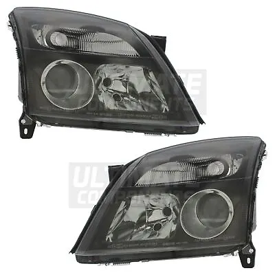 Vauxhall Vectra C Headlights Mk2 Saloon 2002-2005 Black Inner Headlamps 1 Pair • $207.36